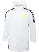 24-25 Flamengo White Hooded Windbreaker Fabric Cotton Coat #G204(黄标)