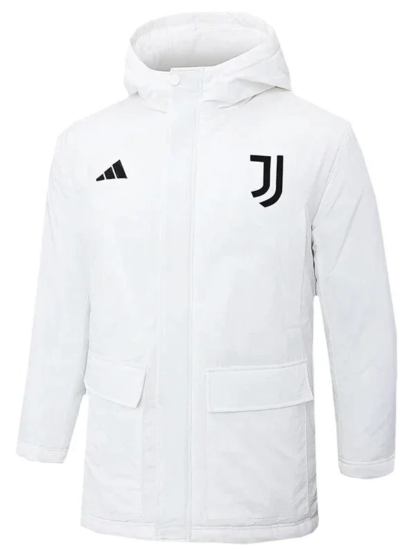 24-25 JUV White Hooded Windbreaker Fabric Cotton Coat #G225