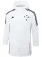 24-25 Cruzeiro White Hooded Windbreaker Fabric Cotton Coat #G213