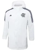 24-25 Flamengo White Hooded Windbreaker Fabric Cotton Coat #G205(黑标)