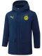 24-25 Dortmund Royal Blue Hooded Windbreaker Fabric Cotton Coat #G252