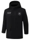 24-25 Napoli Black Hooded Windbreaker Fabric Cotton Coat #G237