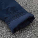 24-25 Dortmund Royal Blue Hooded Windbreaker Fabric Cotton Coat #G252