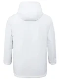 24-25 Napoli White Hooded Windbreaker Fabric Cotton Coat #G237