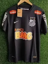 2012-2013 Santos FC Black Retro Soccer Jersey