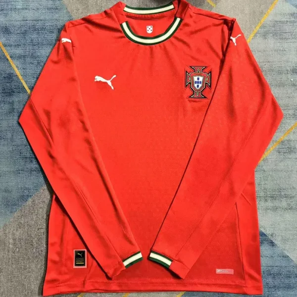 25-26 Portugal Home Long Sleeve Soccer Jersey (长袖) 