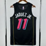 21-22 HEAT JAQUEZ JR. #11 Black City Edition Top Quality Hot Pressing NBA Jersey (圆领）