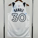 24-25 Timberwolves RANDLE #30 White City Edition Top Quality Hot Pressing NBA Jersey