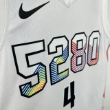 24-25 Nuggets WESTBROOK #4 White City Edition Top Quality Hot Pressing NBA Jersey
