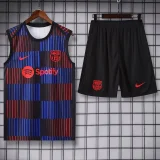 25-26 BAR Red blue Tank top and shorts suit
