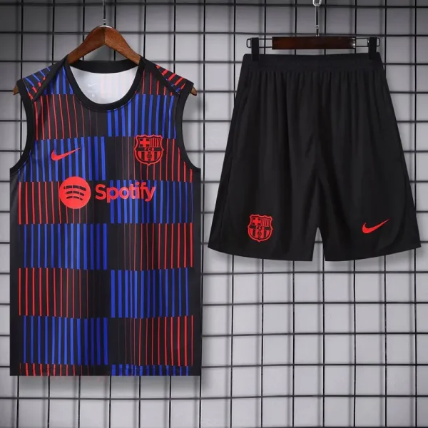 25-26 BAR Red blue Tank top and shorts suit