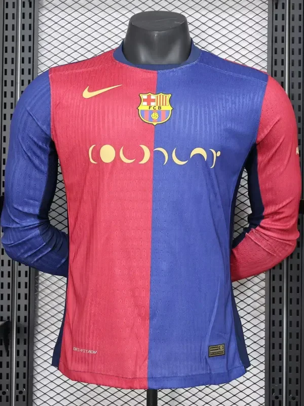 24-25 BAR Home Joint Edition Long Sleeve Player Version Soccer Jersey (长袖球员)*酷玩
