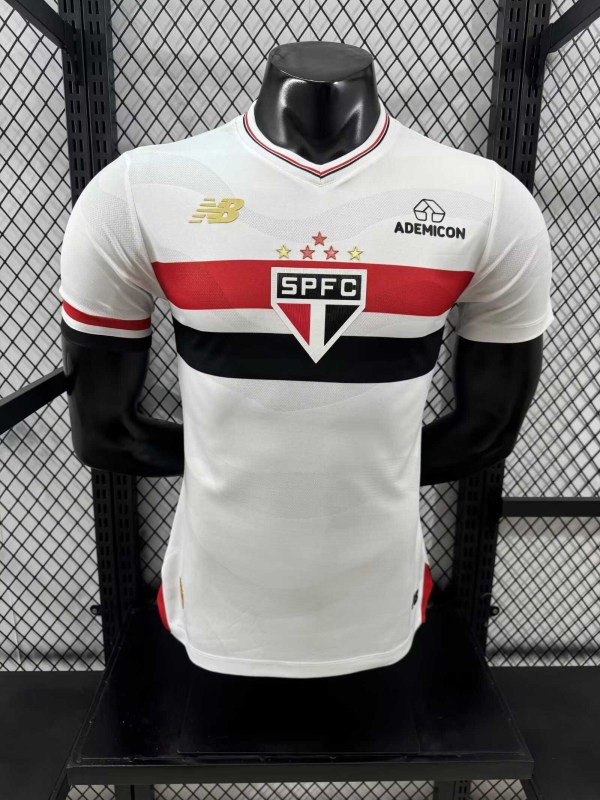 25-26 Sao Paulo Home Player Version Soccer Jersey（不带赞助商）