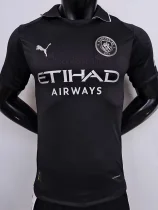 25-26 Man City Away Black Player Version Soccer Jersey