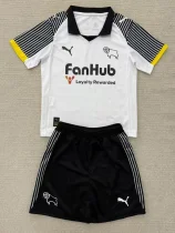25-26 Derby County Home Kids Soccer Jersey