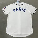25-26 PSG White Casual Edition Baseball Jersey