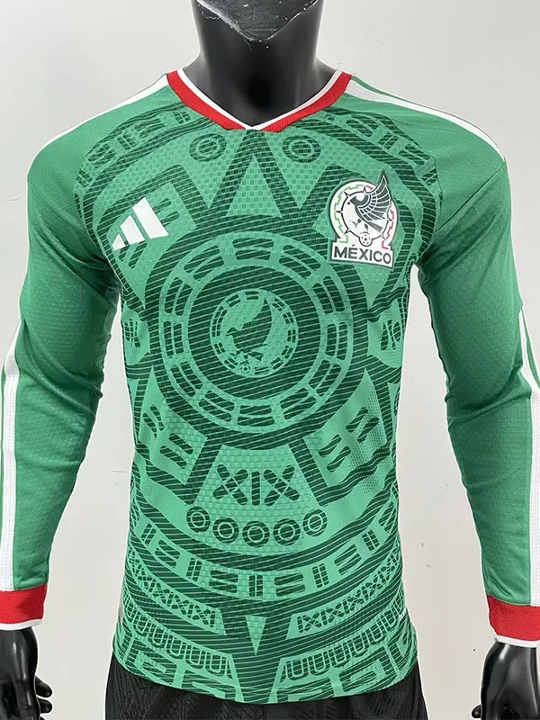 2026 Mexico Home Long Sleeve Player Version Soccer Jersey (长袖球员)