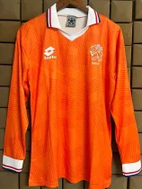 1993 Netherlands Home Long Sleeve Retro Soccer Jersey (长袖)