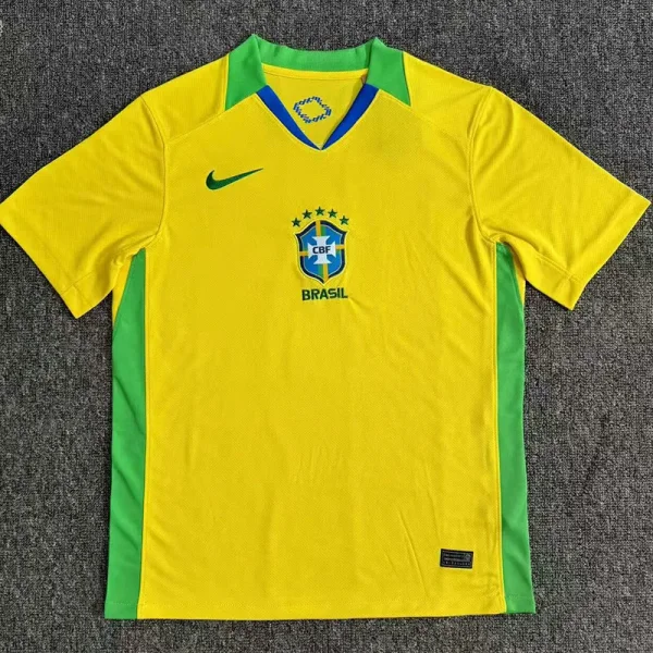 25-26 Brazil Home Fans Soccer Jersey (带星)