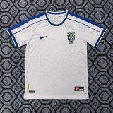 1998 Brazil Away White Retro Soccer Jersey