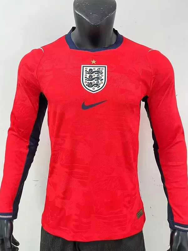 26-27 England Away Long Sleeve Player Version Soccer Jersey (长袖球员)