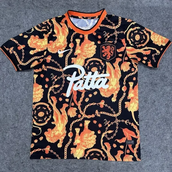 26-27 Netherlands Orange Black Joint Edition Training shirts (前带广告)
