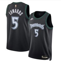 Timberwolves EDWARDS #5 Blue Top Quality Hot Pressing NBA Jersey