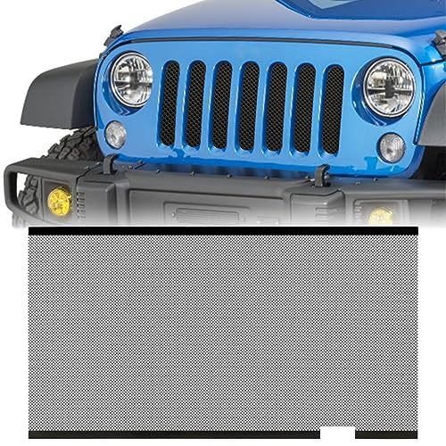 moveland Grill Insert for Jeep - Aluminum Alloy Mesh Grill Insert Screen Compatible with 2007-2018 Jeep Wrangler JK JKU
