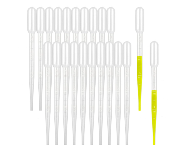 50 PCS 3 ml Pipettes Plastic Transfer Pipettes Eye Dropper, Essential Oils Pipettes Dropper Makeup Tool by moveland