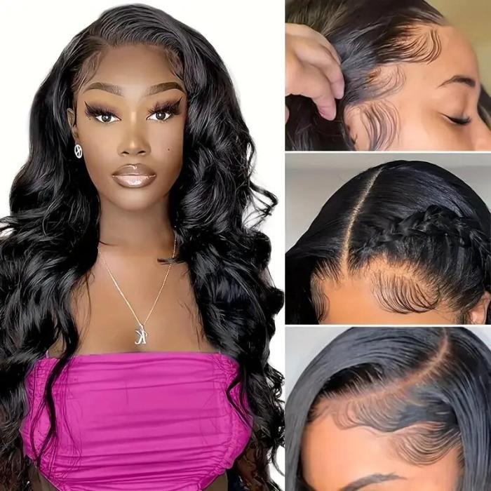 Elegant 150% Density 13x4 Lace Front Human Hair Wig: Fuller Look Body Wave, Natural Hairline 16-36” - Perfect for Elegant African Women