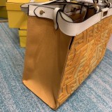 春もの新作フェンディ ピーカブー エックストート コピーFFウール フィッシュアイ バッグ feh64338