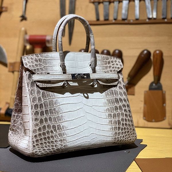 希少色 エルメス バーキン30 クロコダイル ヒマラヤ 偽物 シルバー金具 erp08775
