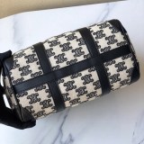 争奪戦 ★セリーヌ ミニボストンバッグ 偽物 トリオンフ刺繍 ブラック 193652CS838NO