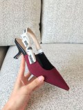可愛いジャディオール スーパーコピー スリングバックパンプス★レッド テクニカルファブリック deg28457