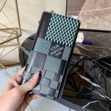 ルイヴィトン 長財布 偽物 二つ折り ダミエ ロゴ ブラック グレー LV20225