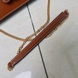 セリーヌ ティーン キュイル トリオンフバッグ 偽物 ブラウン Cem46559