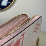 ルイヴィトン 財布 コピー バイザプールジッピーブトンドローズピンクM80403