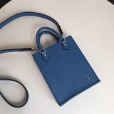 【即日発送】ルイヴィトン プティットサックプラ 偽物 エピ★ブルーエ ショルダーバッグ M80167