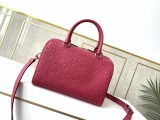 送料込ルイヴィトン 偽物 スピーディバンドリエール25/30★プラムレッド アンプラント ハンドバッグ vug25823