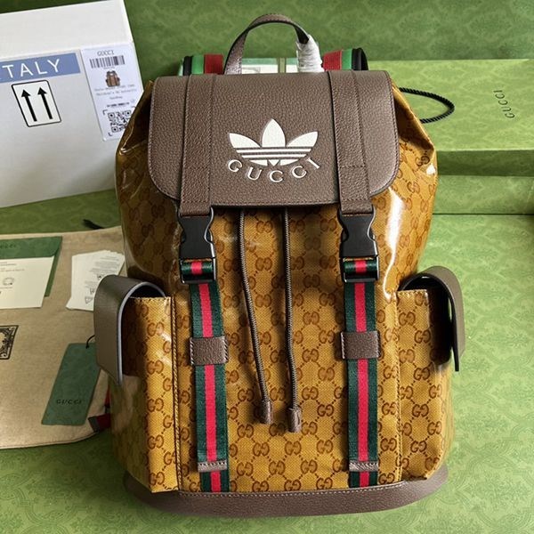 完売必至【コラボ】アディダス×グッチ コピー GG モノグラム バックパック 495563UVSHT7269
