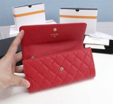 セール新作 希少 シャネル キャビア 二折りカブセ長財布 コピーボーイ シャネル A80286