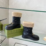 定番人気 グッチ もこもこ ショートブーツ 偽物 gua81920