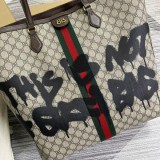 超希少！バレンシアガ グッチ 偽物☆ハッカー グラフィティ トートバッグ gup11170
