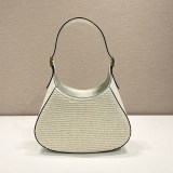 【使い勝手抜群】プラダ コピー ファブリック レザー ショルダーバッグ かごバッグ pua80963