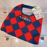 すぐ届く マルニマーケット コピー◇テックウール製 DIAMONDスモールバッグ レッド mat67258