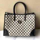 稀少 【セリーヌ トートバッグ コピー】トリオンフの刺繍テキスタイル ハンドバッグ 194342CS83