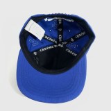 一目惚れ♪クロムハーツ 偽物 BLUE BASEBALL CAP WHITE CROSS PATCH キャップ Kus73197