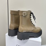 注目度抜群！セリーヌ バルキー レースアップブーツ 偽物 Cew51847
