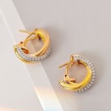 完売必至 カルティエ 3カラー 18K リング ダイヤ トリニティリング ピアス B8031900