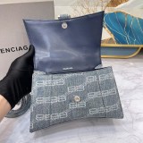 入手困難バレンシアガ デニム BB モノグラム 偽物 アワーグラス ハンドバッグ baw12961